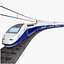 euroduplex tgv treno passeggeri low poly