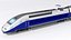 euroduplex tgv treno passeggeri low poly