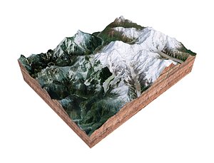 Gyala Peri Mountain China 3D