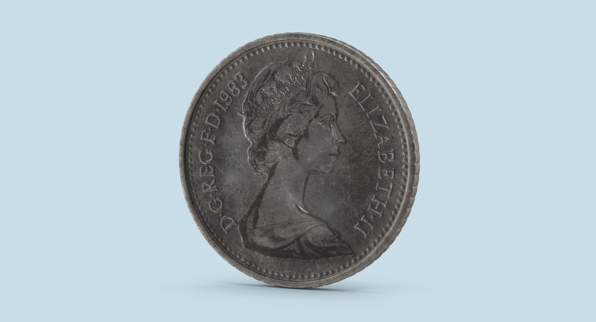 3d 5 pence coin
