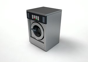 3d c4d industrial washing machine