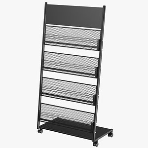 Detailed Magazine rack 03 3D model