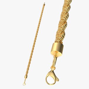 3D Golden Rope Chain