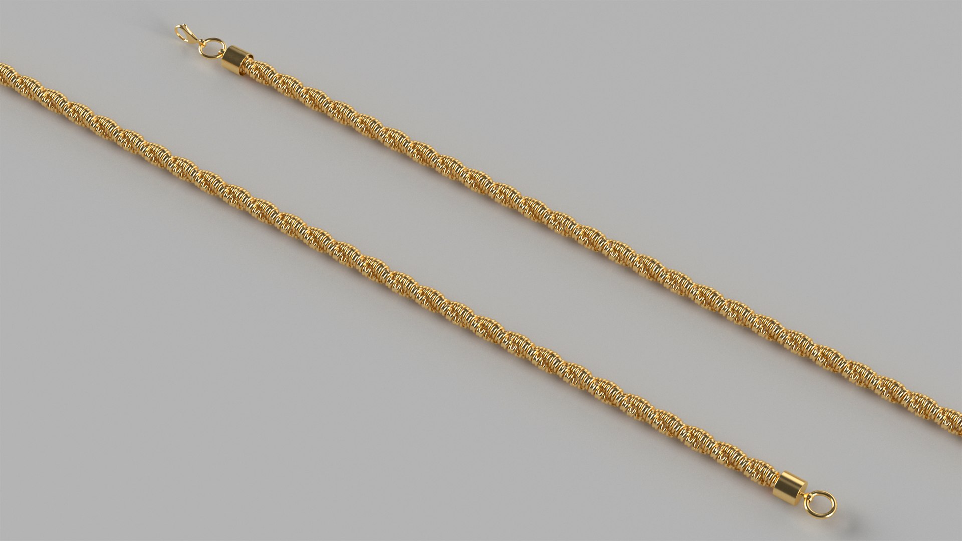 3D Golden Rope Chain - TurboSquid 2239825