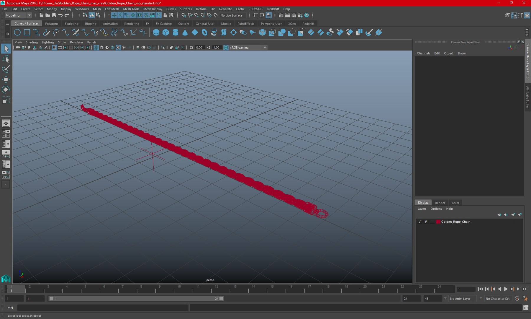 3D Golden Rope Chain - TurboSquid 2239825