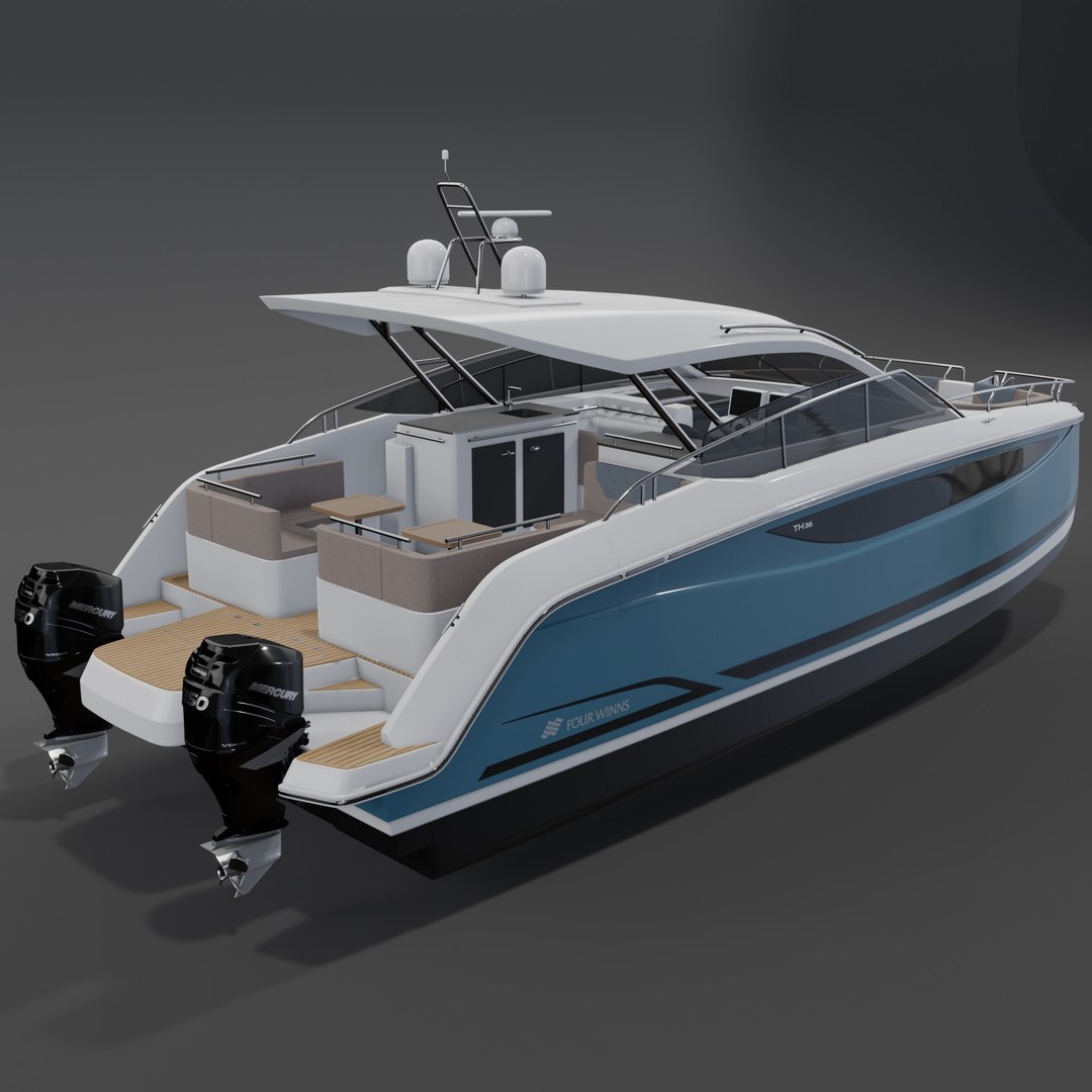 3D Four Winns TH36 3D power catamaran - TurboSquid 2153693