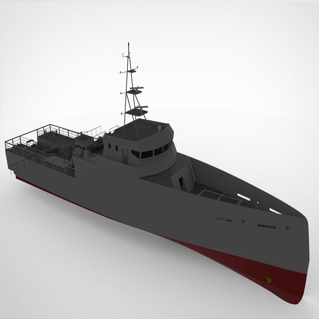 Patrol Boat 50m 3D Model - TurboSquid 1670453