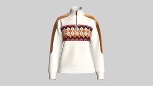 Girls EmberFolk Velvet Half Zip Jacket 3D