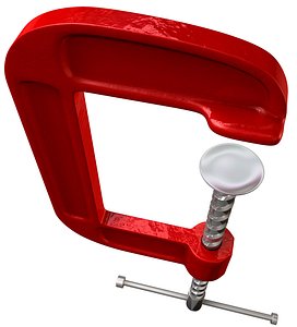 red clamp 3d c4d
