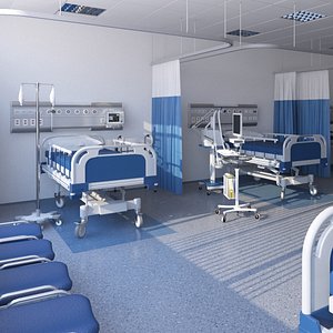 Hospital Patient Ward Room 11 model