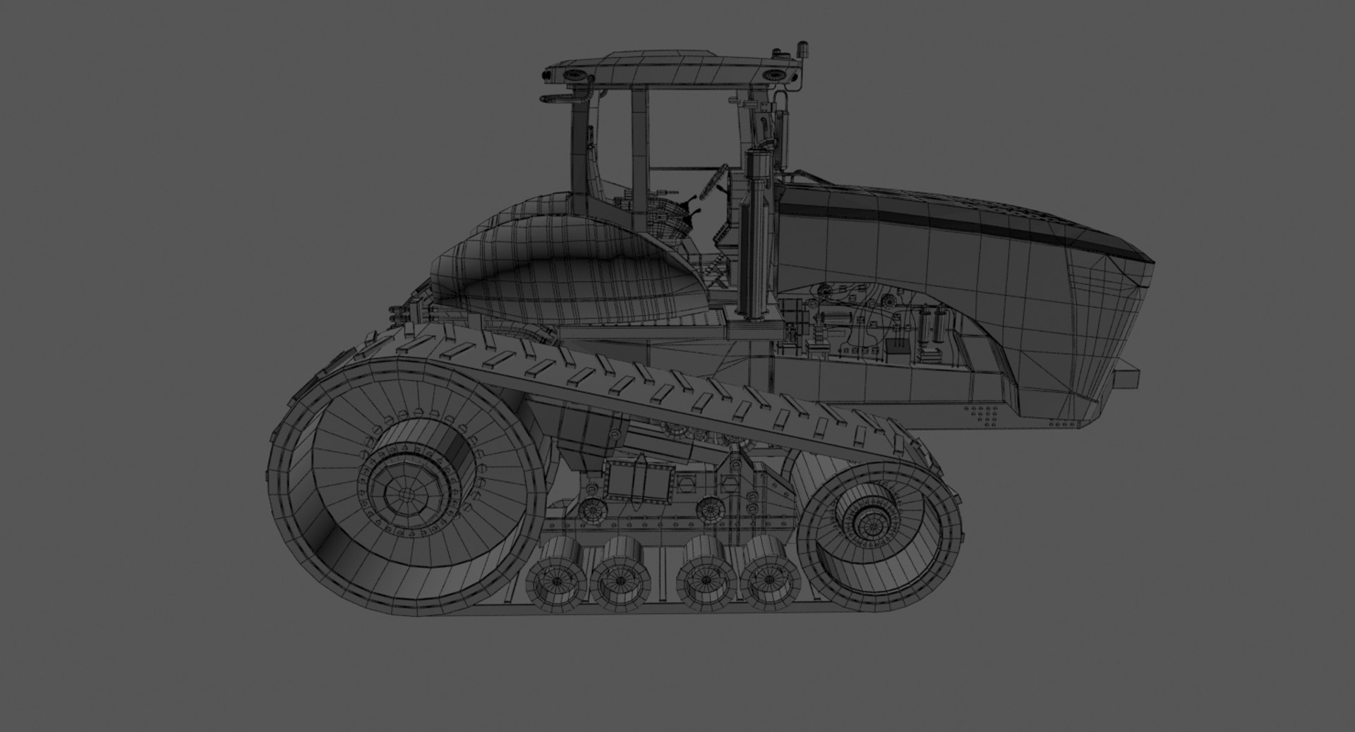 3d model scraper agriculture tractor