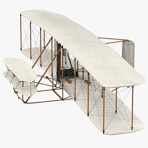 Wright Flyer Rigged 3D model