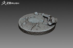3d obj stone pedestal zbrush