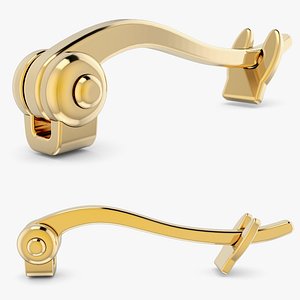 Hinged Hoop Earring Finding 3D model