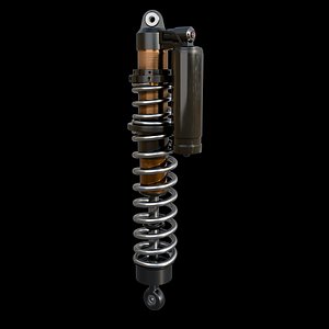 3D coilover shock absorber model