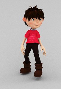 3D loop animation boy model