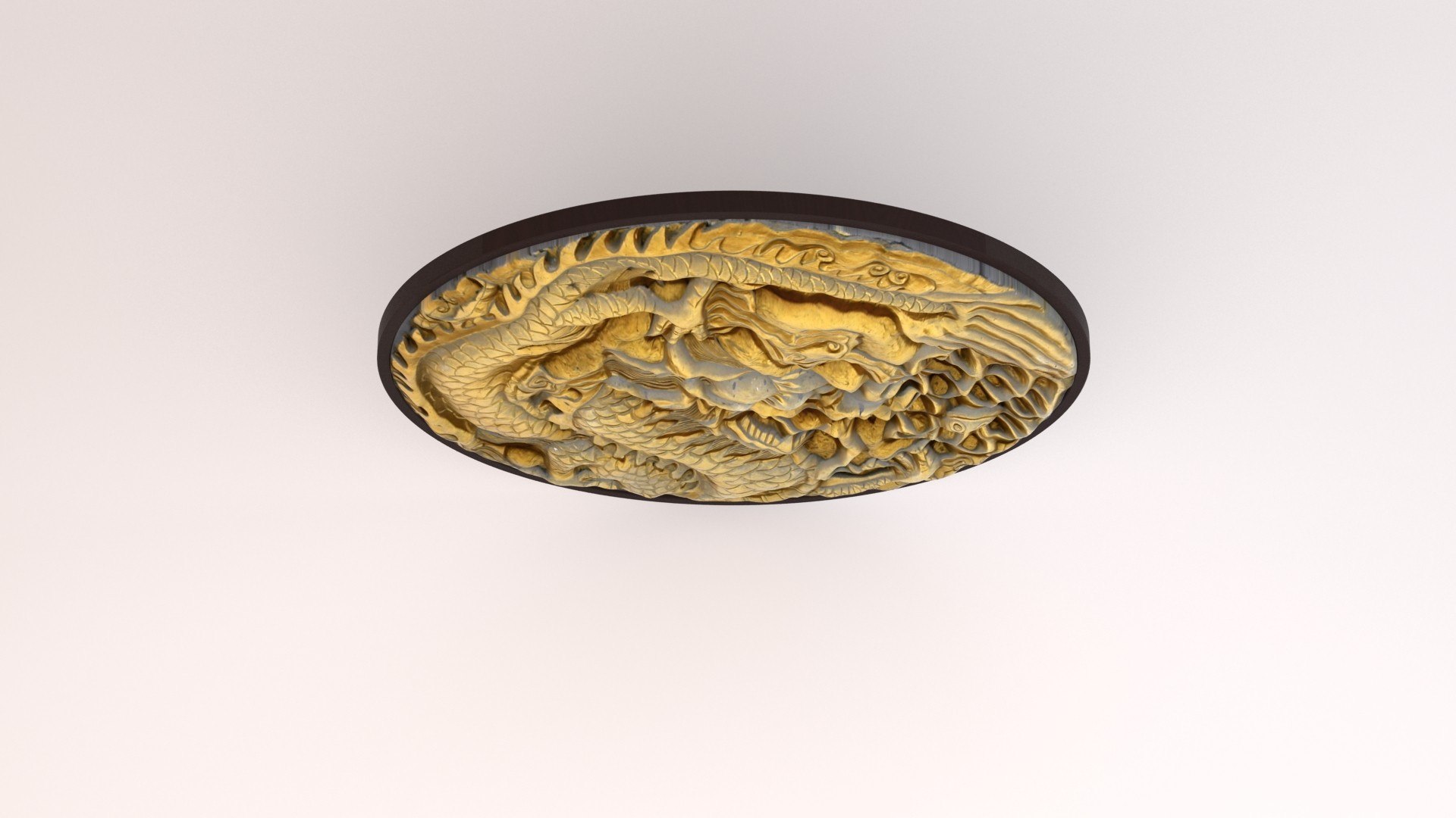 Ornamental Dragon Shield 3d Model