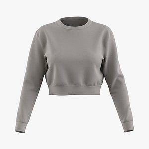 3D Crop women sweatshirts