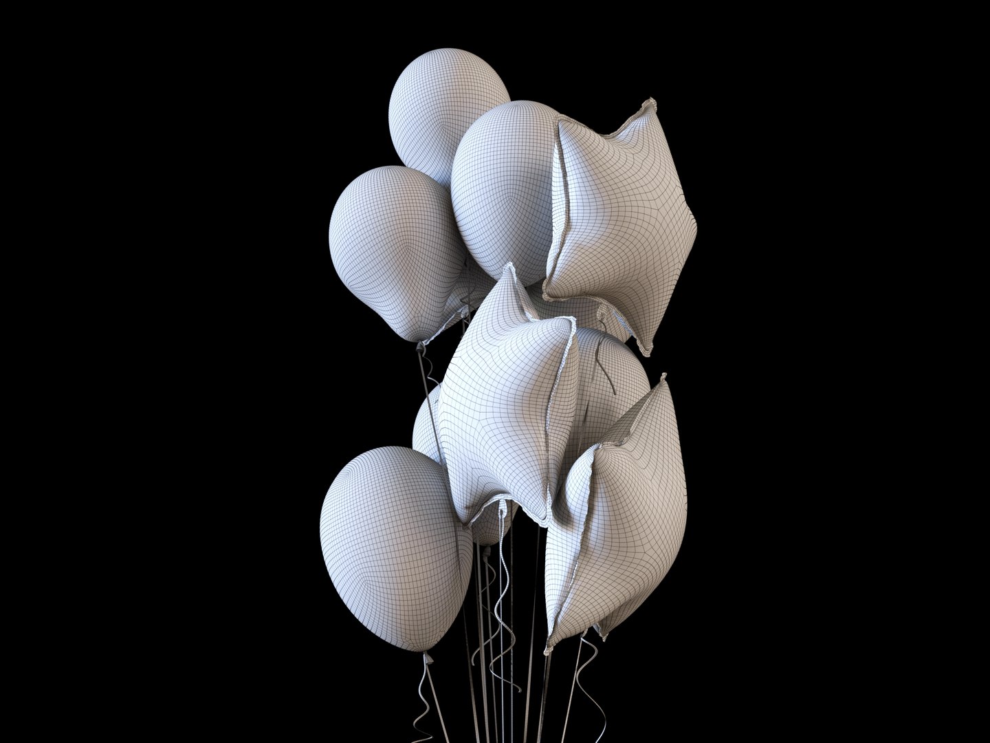3D Model Helium Balloons - TurboSquid 1613291