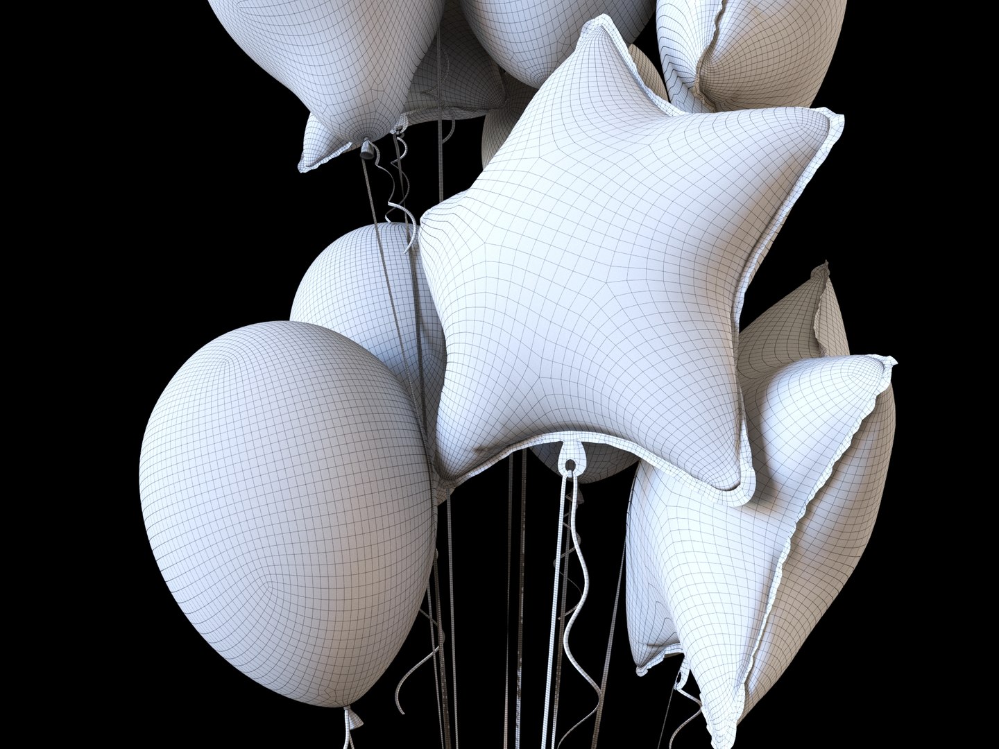 3D model helium balloons - TurboSquid 1613291
