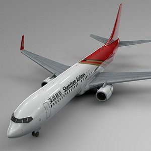 shenzen airlines boeing 737-800 3D model