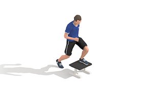 chair Stepups Exercise Man Animation