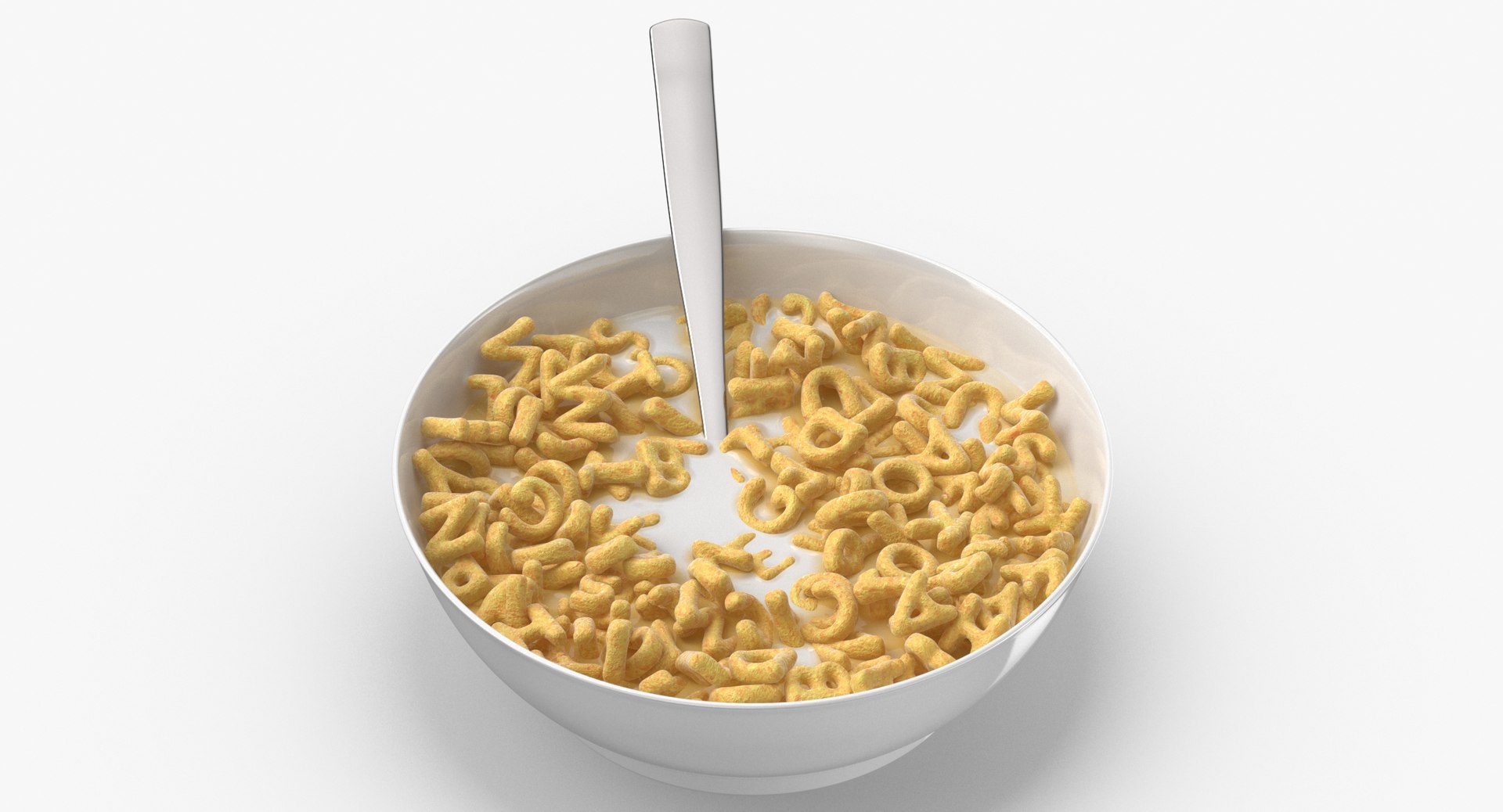 3D Bowl Alphabet Cereal Spoon TurboSquid 1468641