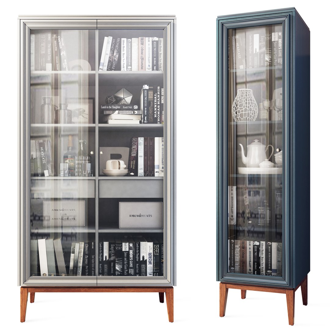 Showcase Bookcase Sacramento By Belfan 3D Model TurboSquid 1962411