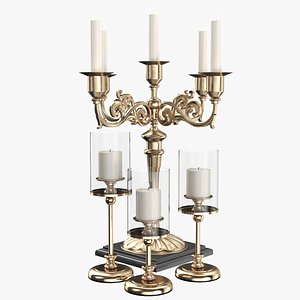 Candelabra And Candlestick Holders Set
