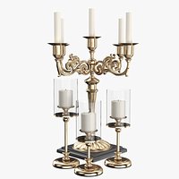 Candelabra And Candlestick Holders Set