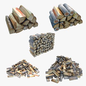 3D Firewood Stack Collection model