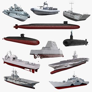 warships 5 ship 3D model