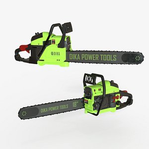 White Gas Chainsaw 3D