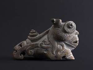 ancient chinese jade carved 3D model