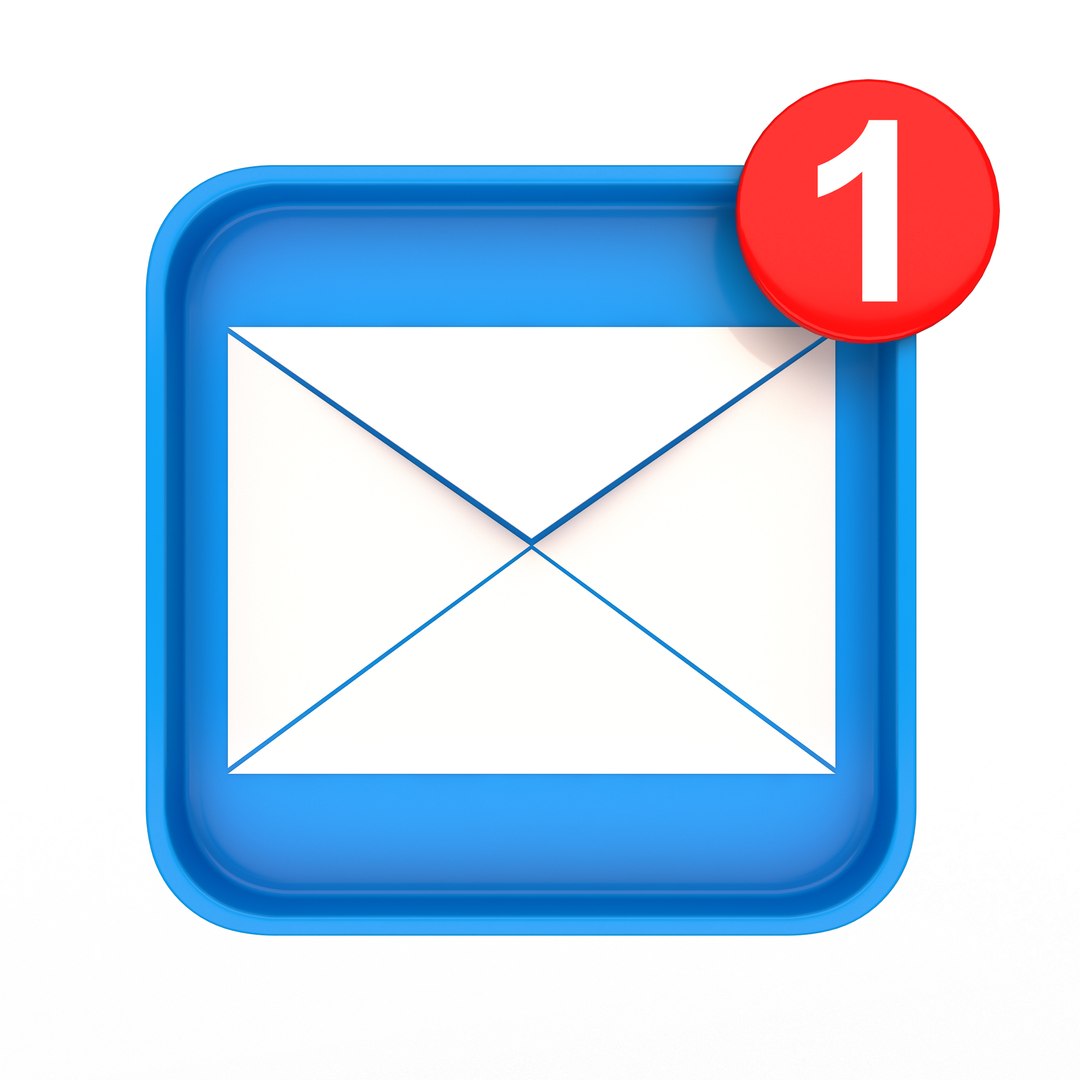 3D Model Email Notification Icon - TurboSquid 2026909