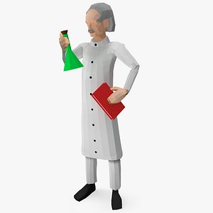 Scientist Low Poly Rigged