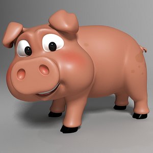 Cartoon Pig Rigged