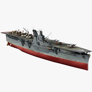 3D japanese aircraft carrier hiyo model