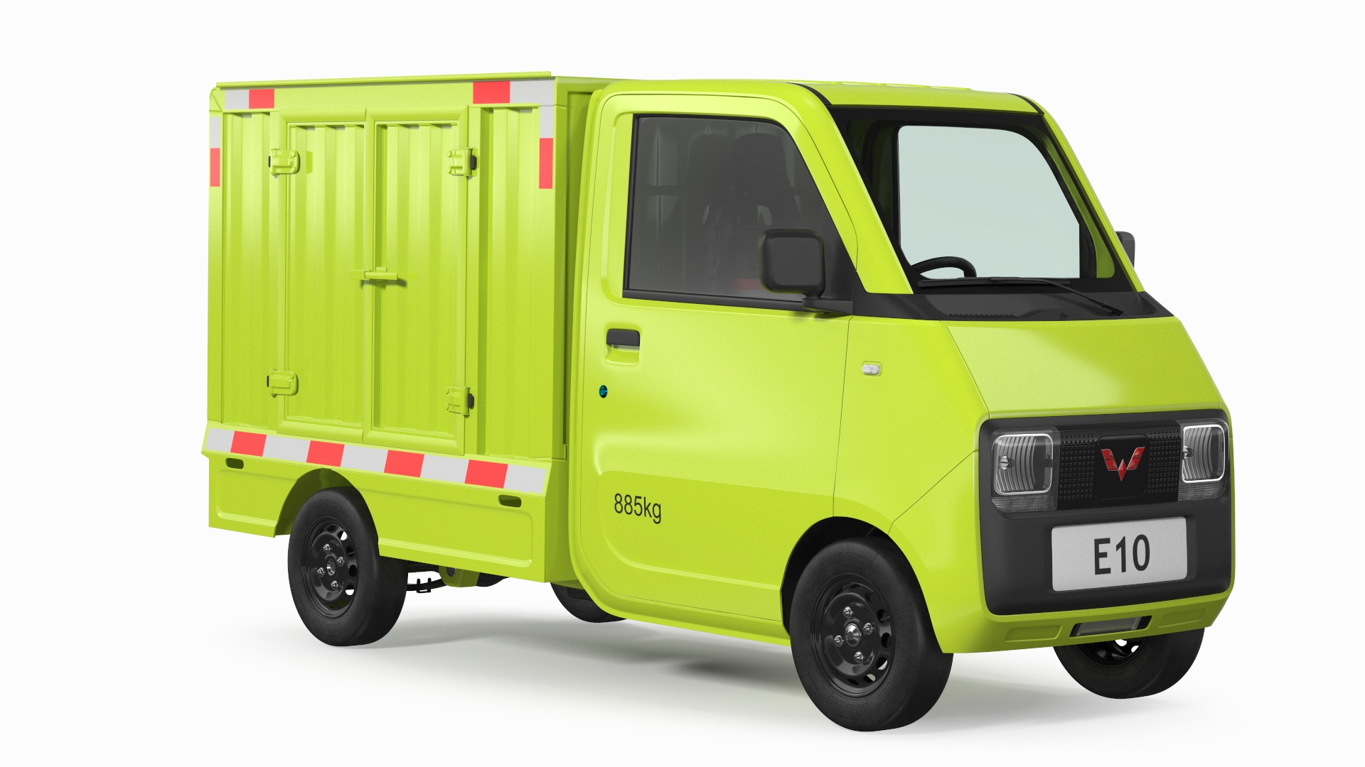 3D Wuling E10 Mini Truck Green Color Rigged For Maya - TurboSquid 2165108