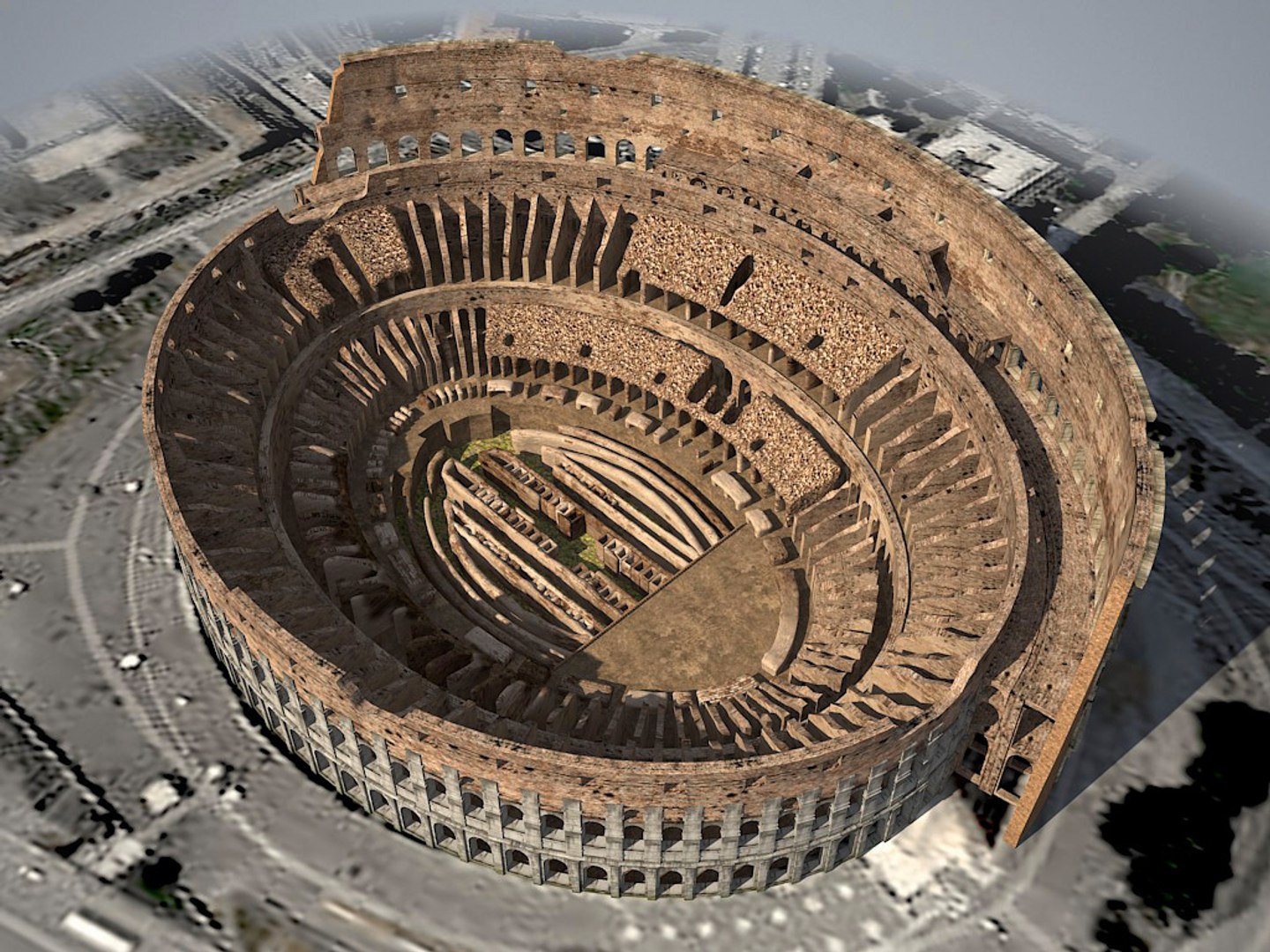 3d Model Colosseum Ruins Roman