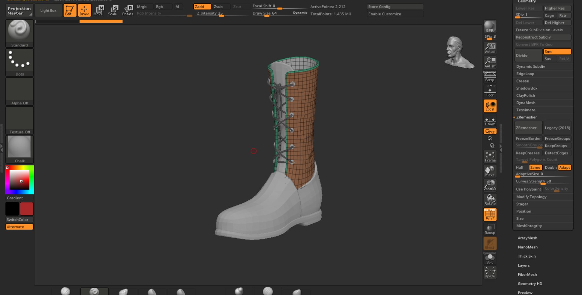 zbrush boots high and low poly 3D-Modell - TurboSquid 2062161