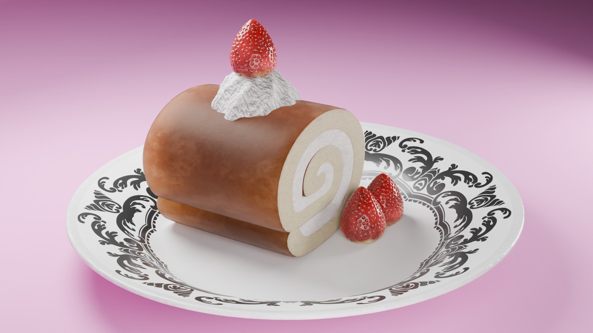 High-Detail Strawberry Swiss Roll Cake with Plate 3D model https://p.turbosquid.com/ts-thumb/Kw/AxEo1U/EX/cake_27/jpg/1784653050/1920x1080/fit_q87/1be5d3b6e9ccff278a59f41cb83780ca272f0a5d/cake_27.jpg