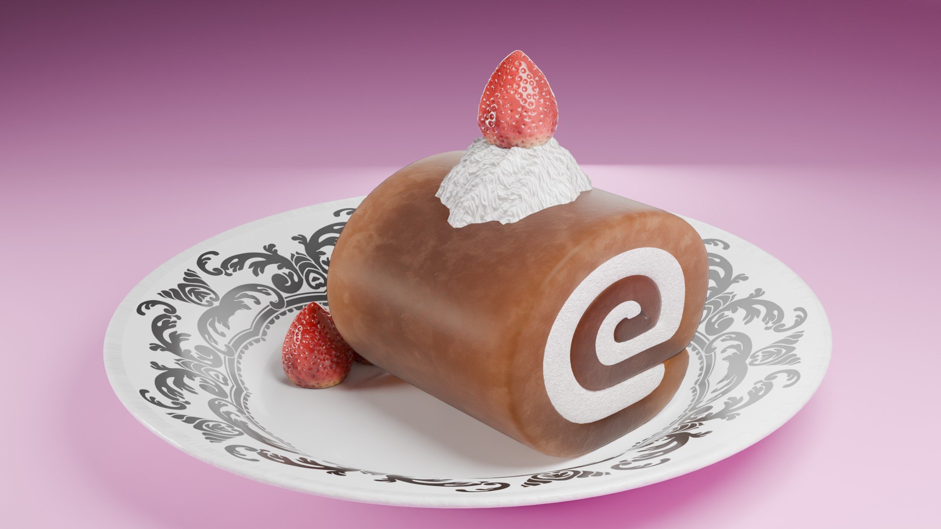 High-Detail Strawberry Swiss Roll Cake with Plate 3D model https://p.turbosquid.com/ts-thumb/Kw/AxEo1U/HG/cake_11/jpg/1784653046/1920x1080/fit_q87/ad84d1650670e68dd6fed3a073fb14c80d102597/cake_11.jpg