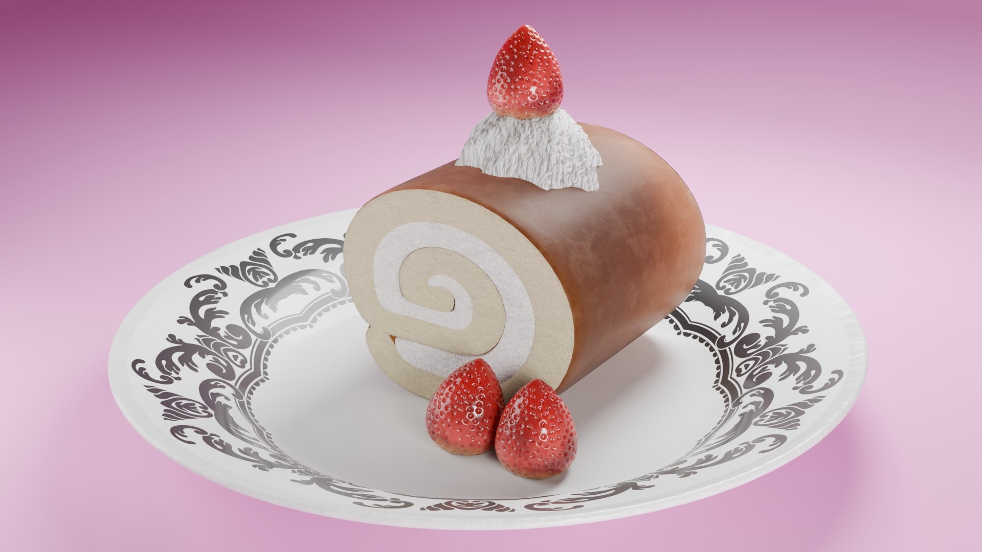 High-Detail Strawberry Swiss Roll Cake with Plate 3D model https://p.turbosquid.com/ts-thumb/Kw/AxEo1U/Jm/cake/jpg/1784653082/1920x1080/turn_fit_q99/7b741c57643176a1639f9822c8f9528b5155c3d7/cake-1.jpg