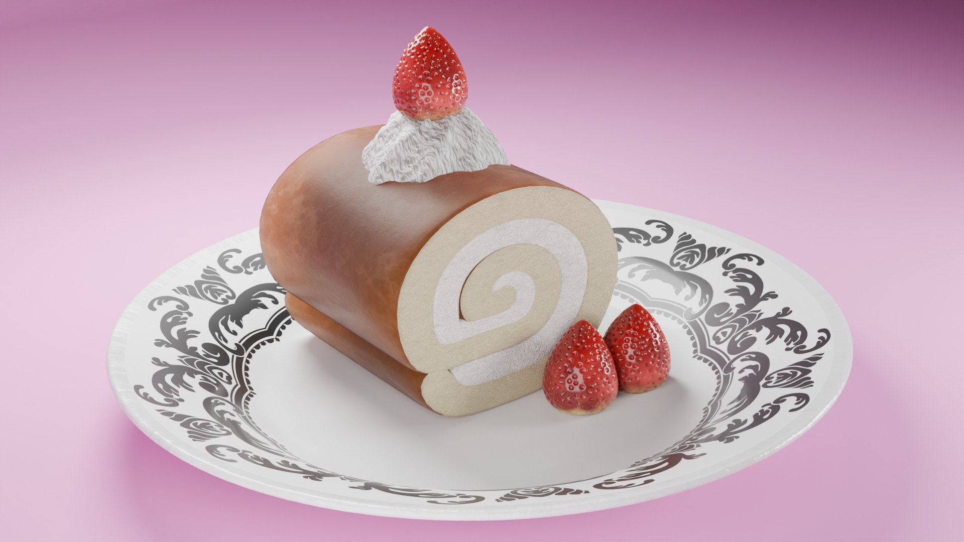 High-Detail Strawberry Swiss Roll Cake with Plate 3D model https://p.turbosquid.com/ts-thumb/Kw/AxEo1U/vv/cake_29/jpg/1784653050/1920x1080/fit_q87/4e46e732c585d7349d0d836536cd7a2df6a13bc6/cake_29.jpg