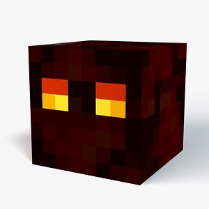 3D Minecraft Magma Cube Rig model