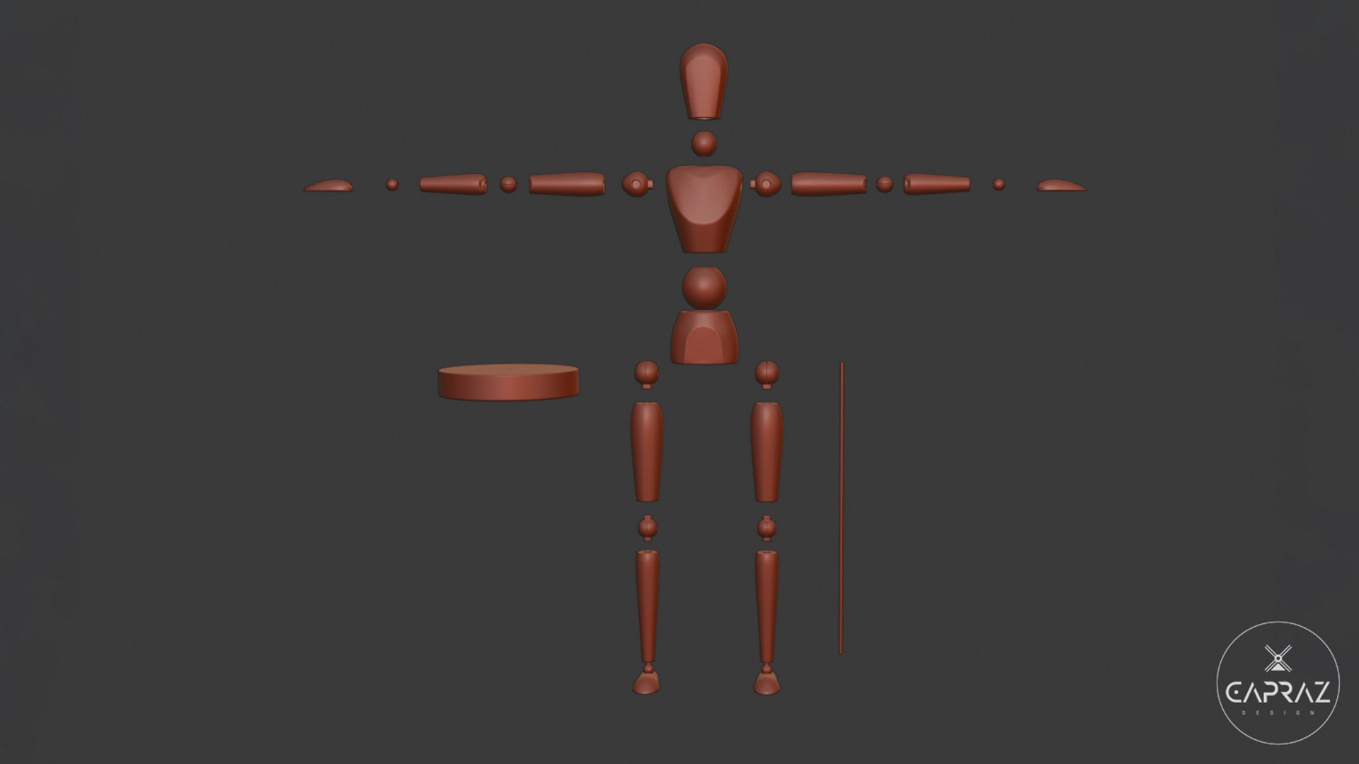 Printable Mannequin Art Figure 3D - TurboSquid 1546641
