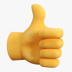 3D Thumbs Up Emoji Gesture