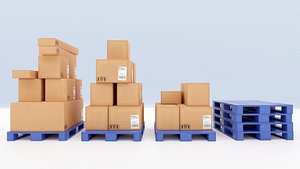 Plastic Pallets With Boxes - Pack 1