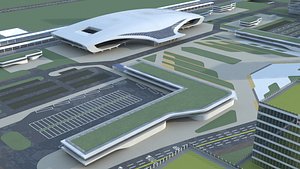 3D model Railway Station
